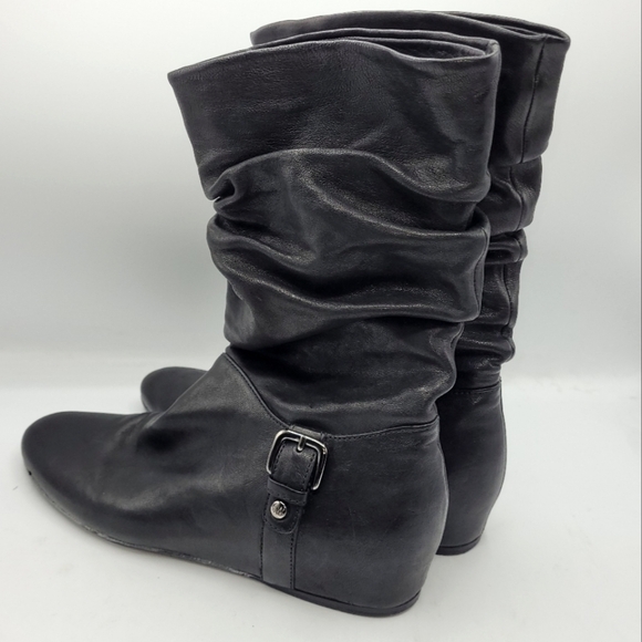 Stuart Weitzman Wedge Black Boots Rugerio Size 9 - Picture 7 of 16